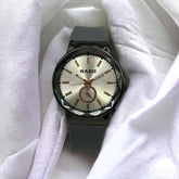 Men's Analog Silicon Strap Watch